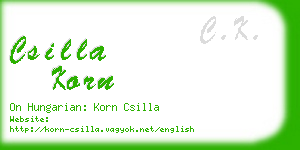 csilla korn business card